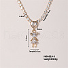 Shiny Family Theme Brass Micro Pave Cubic Zirconia Pendant Necklaces VW3054-1-1