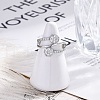 Brass Micro Pave Clear Cubic Zirconia Cuff Finger Rings RJEW-G337-35P-3