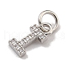 Initial Letter Brass with Cubic Zirconia Charms KK-Q814-26I-P-2