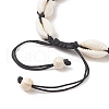 Natural Cowrie Shell Braided Beaded Anklets AJEW-AN00516-02-6