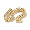 Rack Plating Brass Micro Pave Cubic Zirconia Twister Clasps KK-NH0002-07G-01-2