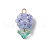 Glass Seed Beaded Pendants PALLOY-MZ00593-02-1