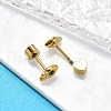 Ion Plating(IP) 304 Stainless Steel Carrot Stud Earrings EJEW-A118-20G-01-3