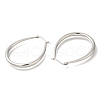 304 Stainless Steel Oval Hoop Earrings for Women EJEW-S227-62P-2