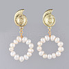 Mother's Day Jewellery Dangle Stud Earrings EJEW-JE03697-04-1