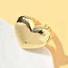 Brass Adjustable Open Cuff Ring for Women RJEW-A065-03G-3