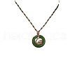 Ring Resin Imitation Jade Pendant Necklaces for Women FS-WGD4B73-01-3