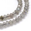 Natural Labradorite Rondelle Bead Strands G-O095-05-A-2