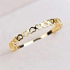 Hollow Out Heart Brass Finger Rings for Women FS-WG4469E-11-1