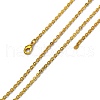 Brass Cable Chain Necklaces Making MAK-E662-19G-2