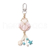 Braided Nylon Thread & Natural Shell Pendant Decorations HJEW-TA00342-03-2