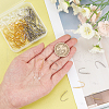 DICOSMETIC 100Pcs 2 Color 304 Stainless Steel Earring Hooks DIY-DC0001-45-3