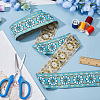 Polyester Jacquard Flower Ribbons OCOR-WH0082-141C-4