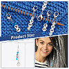 Acrylic & Glass Beaded Word RS/WS Pendant Locking Stitch Markers HJEW-PH01861-4