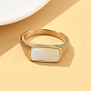 316L Stainless Steel Shell Finger Rings for Women RJEW-U054-01C-G-2