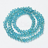Electroplate Transparent Glass Beads Strands EGLA-A034-T3mm-H14-2