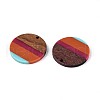 Resin & Walnut Wood Pendants RESI-T057-40-2