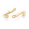 Brass Micro Pave Cubic Zirconia Charms KK-N263-97G-I-2