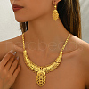 Alloy Geometric Hollow Out Necklace & Earrings Set for Women's Banquet Wedding TW1066-3