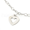 Non-Tarnish 304 Stainless Steel Cable Chain Hollow Charm Bracelets BJEW-P334-10A-P-2