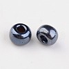 8/0 Electroplated Metallic Colours Round Glass Seed Beads X-SEED-A009-3mm-606-2