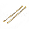 Brass Cubic Zirconia Cup Chain Links X-KK-T032-161G-1