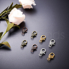 Kissitty Tibetan Style Alloy Heart Lobster Claw Clasps TIBE-KS0001-02-6