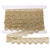 HOBBIESAY 5 Yards Metallic Yarn Flower Lace Trim Ribbons SRIB-HY0001-07A-1