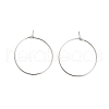 Brass Hoop Earring Findings KK-R112-038C-1