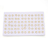 Footprint Brass Natural Pearl Stud Earrings PEAR-N020-05W-2