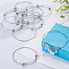 SUNNYCLUE 12Pcs Adjustable 201 Stainless Steel Expandable Bangle Making STAS-SC0008-73-4