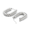 Non-Tarnish 304 Stainless Steel Oval Hoop Earrings EJEW-K243-13P-2