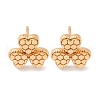 Brass Stud Earrings EJEW-D288-11G-2