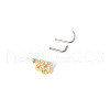 20G Stainless Steel Cubic Zirconia L-Shaped Nose Rings WG80602-17-3