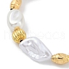 Rack Plating Brass Beaded Bracelets BJEW-P341-08A-G-2