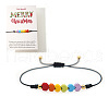 Christmas & Chakra Theme Adjustable Nylon Cord Braided Bracelets for Women UC8579-1