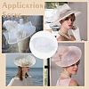 Linen Mini Hat Fascinator Base AJEW-WH0561-32B-6