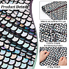 Fish Scale Pattern Polyester Stretch Fabric DIY-WH0580-08B-4