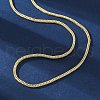Brass Wheat Chains Necklace for Women NJEW-P265-26G-1