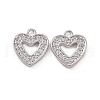 Brass Micro Pave Cubic Zirconia Charm KK-E068-VF183-2