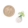 Glass Seed Beaded Flower Bud Pendants PALLOY-MZ00759-04-2