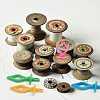 16Pcs 4 Colors Silicone Sewing Thread Bobbin Holder Clips FIND-LP0003-47-3