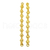 Brass Heart Flower Links Connector Charms KK-G502-14G-1