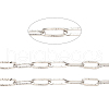 Non-Tarnish 3.28 Feet 304 Stainless Steel Textured Paperclip Chains X-CHS-I009-01P-2