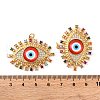 Rack Plating Brass Micro Pave Cubic Zirconia Pendants KK-H486-24G-4