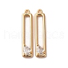 Brass Micro Pave Clear Cubic Zirconia Pendants KK-Z112-35G-1