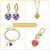 Handmade Millefiori Glass Pendants PALLOY-CJ00002-6