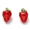 Brass Enamel Charms KK-B028-13G-1