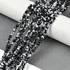 Drawbench & Baking Painted Glass Beads Strands GLAA-S176-4mm-16-1