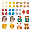 Beadthoven 69Pcs 12 Style Food Grade Eco-Friendly Silicone Focal Beads SIL-BT0001-06-2